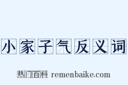 小家子气反义词是什么意思的图片
